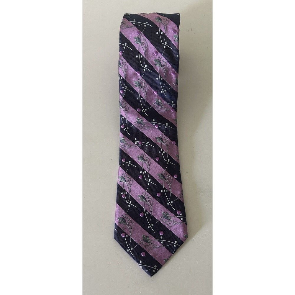 Robert Graham Silk Mens Tie Pink/Purple "Knowledge, Wisdom, Truth" - EUC